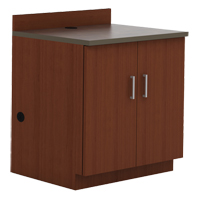 Modular Base Cabinet, Melamine, 2 Shelves, 39" H x 36" W x 25" D, Mahogany Cam Industrial