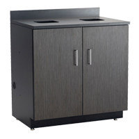 Modular Base Cabinet, Melamine, 39" H x 36" W x 25" D, Asian Night/Black Cam Industrial