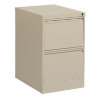 Vertical Filing Cabinet, Steel, 2 Drawers, 18-1/7" W x 25" D x 29" H, Beige Cam Industrial