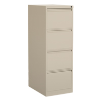Vertical Filing Cabinet, Steel, 4 Drawers, 18-1/7" W x 25" D x 52" H, Beige Cam Industrial