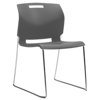Chair, Plastic, 32-1/2" High, 300 lbs. Capacity, Grey Cam Industrial