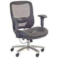 Economical Big & Tall Chair, Mesh, Black, 450 lbs. Capacity Cam Industrial