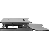 Goya Sit-Stand Workstation, Desktop Unit, 22" H x 31-1/2" W x 24" D, Black Cam Industrial
