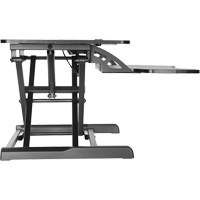 Goya Sit-Stand Workstation, Desktop Unit, 22" H x 31-1/2" W x 24" D, Black Cam Industrial