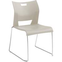 Chaise de formation sans bras Duet, Plastique, Hauteur 33-1/4", Capacit&eacute; 350 lb, Blanc Cam Industrial