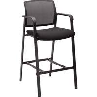 Activ Series Barstool Chair, Stationary, Fixed, 58-1/2", Mesh Seat, Black Cam Industrial