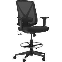 Activ Series Synchro-Tilt Adjustable Chair, Fabric/Mesh, Black, 275 lbs. Capacity Cam Industrial
