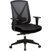 Activ Series Premium Synchro-Tilt Adjustable Chair, Fabric/Mesh, Black, 275 lbs. Capacity Cam Industrial