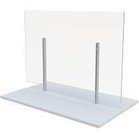 Freestanding Board Mount Sneeze Guard, 36" W x 36" H Cam Industrial