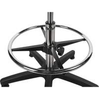 Heavy-Duty Ergonomic Stool, Stationary, Adjustable, 39” - 48”, Polyurethane Seat, Black Cam Industrial