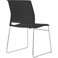 Stacking Chairs, Polypropylene, 32-3/8" High, 250 lbs. Capacity, Black Cam Industrial