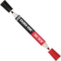 Markal&reg; Dura-Ink&reg; Dual Colour Permanent Ink Marker, Black/Red, Bullet Tip Cam Industrial