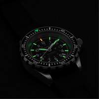 Large Diver's Automatic Watch, Digital, Battery Operated, 41 mm, Black Cam Industrial