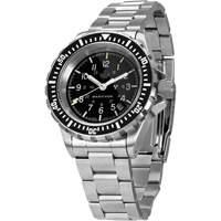 Grey Maple Large Diver's Automatic Watch with Stainless Steel Bracelet, Digital, Battery Operated, 41 mm, Silver Cam Industrial