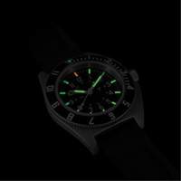 Steel Navigator Watch on 3-Piece Rubber Strap Kit, Digital, Battery Operated, 41 mm, Black Cam Industrial