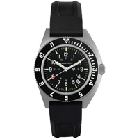 Steel Navigator with Date on Black 3-Piece Rubber Strap Kit, Digital, Battery Operated, 41 mm, Black Cam Industrial