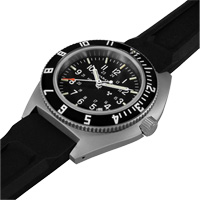 Steel Navigator with Date on Black 3-Piece Rubber Strap Kit, Digital, Battery Operated, 41 mm, Black Cam Industrial