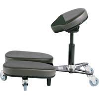 STAG4 Adjustable Kneeling Chair, Vinyl, Black/Grey Cam Industrial