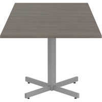 Newland Height-Adjustable Square Table, 36" L x 36" W x 29" H, 1" Top, Laminate, Brown Cam Industrial
