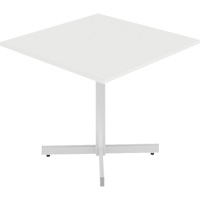 Newland Height-Adjustable Square Table, 36" L x 36" W x 29" H, 1" Top, Laminate, White Cam Industrial