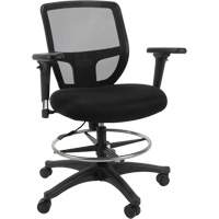 Tabouret de travail en maille, Mobile, Ajustable Hauteur, Capacit&eacute; 450 lb Cam Industrial