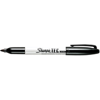 T.E.C. Permanent Marker, Black, Fine Tip Cam Industrial