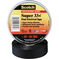Rubans Super 33+ Scotch, 19 mm (3/4") x 20,1 m (66'), Noir, 7 mils Cam Industrial