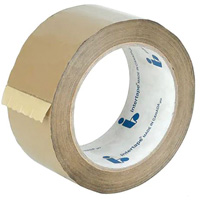 Box Sealing Tape, Hot Melt Adhesive, 1.6 mils, 48 mm (1-22/25") x 50 m (164') Cam Industrial