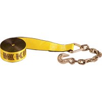 Winch Straps, Chain Anchor, 3" W x 30' L, 5400 lbs. (2450 kg) Working Load Limit Cam Industrial