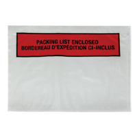 Pochette pour bordereau d'exp&eacute;dition, 7" lo x 5-1/2" la, Style Insertion par l'arri&egrave;re Cam Industrial