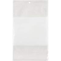 White Block Poly Bags, Reclosable, 9" x 6", 2 mils Cam Industrial
