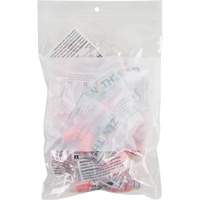 White Block Poly Bags, Reclosable, 9" x 6", 2 mils Cam Industrial