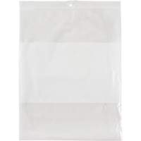 White Block Poly Bags, Reclosable, 10" x 8", 2 mils Cam Industrial