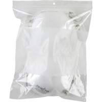 White Block Poly Bags, Reclosable, 10" x 8", 2 mils Cam Industrial
