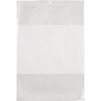 Sacs en poly avec espace inscriptible blanc, Refermable, 12" x 9", 2 mils Cam Industrial