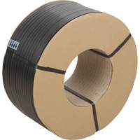 Strapping, Polypropylene, 1/2" W x 7200' L, Black, Manual Grade Cam Industrial
