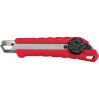 Snap-Off Knife, 18 mm, Carbide, Rubber/Polypropylene Handle Cam Industrial