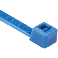 T Series Cable Ties, 8" Long, 50 lbs. Tensile Strength, Blue Cam Industrial