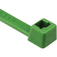 T Series Cable Ties, 8" Long, 50 lbs. Tensile Strength, Green Cam Industrial