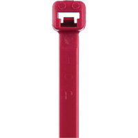 T Series Cable Ties, 8" Long, 50 lbs. Tensile Strength, Red Cam Industrial