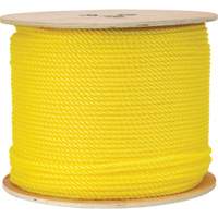 1/4" Braided Yellow Rope, Polypropylene, 1300' Cam Industrial