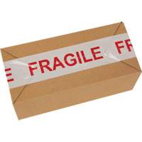 "Fragile" Box Sealing Tape, Hot Melt Adhesive, 2 mils, 48 mm (2") x 100 m (328') Cam Industrial