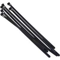 Attache-c&acirc;ble r&eacute;utilisable, Longueur 8", R&eacute;sistance &agrave; la traction 50 lb, Noir Cam Industrial