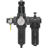 Automatic Drain Filter, Regulator & Lubricator with Metal Bowl & Gauge Modulair 400, 3/4" NPT Cam Industrial