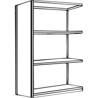 Interlok Shelving Unit, Steel, Boltless, 800 lbs. Capacity, 36" W x 88" H x 24" D Cam Industrial