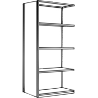 Interlok Shelving Unit, Steel, Boltless, 800 lbs. Capacity, 36" W x 100" H x 24" D Cam Industrial
