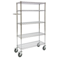 Push Cart, Chrome Plated, 30' x 60" x 14", 800 lbs. Capacity Cam Industrial