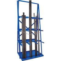 Bar Storage Rack, Vertical, 3 Levels, 36" W x 24" D x 84" H, 3000 lbs. Cap. Cam Industrial