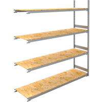 &eacute;tag&egrave;re-classeur de grande largeur, Acier, 4 Tablettes, 72" la x 18" p x 84" h, Ensemble Ajout Cam Industrial