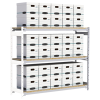 &eacute;tag&egrave;re-classeur de grande largeur, Acier, 3 Tablettes, 72" la x 18" p x 60" h, Ensemble Ajout Cam Industrial